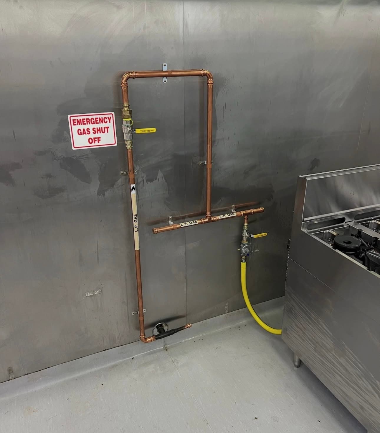 Commercial gas line installation